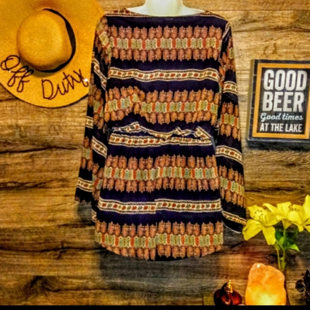 Audrey 3+1 Bohemian Romper Bell Sleeve Size M - Picture 4 of 10